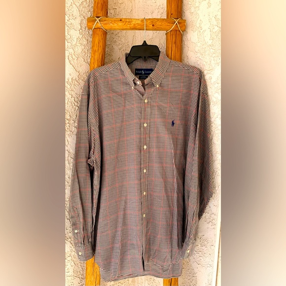 Polo Ralph Lauren Other - POLO RALPH LAUREN MEN’S LARGE 💯 % COTTON LONG SLEEVE CHECKERED SHIRT
